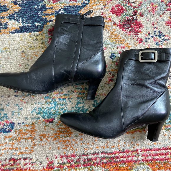 Black Leather Cole Haan Boots size 9.5 - Picture 4 of 7